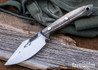 Lon Humphrey Knives: Blacktail - Forged 52100 - Storm Maple - Black Liners - LH22CJ004