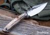 Lon Humphrey Knives: Blacktail - Forged 52100 - Storm Maple - Black Liners - LH22CJ004