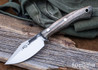 Lon Humphrey Knives: Blacktail - Forged 52100 - Storm Maple - Black Liners - LH22CJ009