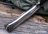 Lon Humphrey Knives: Blacktail - Forged 52100 - Storm Maple - Black Liners - LH22CJ009