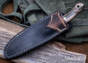 Lon Humphrey Knives: Blacktail - Forged 52100 - Storm Maple - Blue Liners - LH22CJ014
