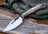 Lon Humphrey Knives: Blacktail - Forged 52100 - Storm Maple - Blue Liners - LH22CJ018