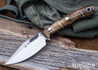 Lon Humphrey Knives: Blacktail - Forged 52100 - Curly Maple - Black Liners - LH22CJ038