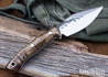 Lon Humphrey Knives: Blacktail - Forged 52100 - Curly Maple - Blue Liners - LH22CJ039