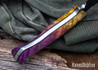 Lon Humphrey Knives: Blacktail - Forged 52100 - Box Elder Burl - Black Liners - LH22CJ077