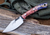 Lon Humphrey Knives: Blacktail - Forged 52100 - Box Elder Burl - Black Liners - LH22CJ080