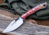 Lon Humphrey Knives: Blacktail - Forged 52100 - Box Elder Burl - Blue Liners - LH22CJ110
