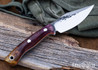 Lon Humphrey Knives: Blacktail - Forged 52100 - Box Elder Burl - Orange Liners - LH22CJ121