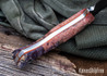 Lon Humphrey Knives: Blacktail - Forged 52100 - Box Elder Burl - Orange Liners - LH22CJ125