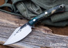 Lon Humphrey Knives: Blacktail - Forged 52100 - Box Elder Burl - Red Liners - LH22CJ138