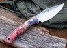 Lon Humphrey Knives: Blacktail - Forged 52100 - Box Elder Burl - Red Liners - LH22CJ140