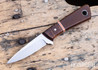 Bradshaw Blades: Pocket Scalpel 1 Off - Brown Micarta - Koa Bolster - Orange & White Liners - MagnaCut