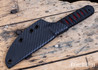 Bradshaw Blades: Kwaiken - Red Stingray & Black Paracord Wrap - 1095 w/Hamon
