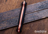 L.T. Wright Knives: GNS - Saber Grind - Black G-10 - Orange Liners - Matte - AEB-L