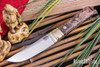 Bark River Knives: Kitsune Tanto - CPM 154 - Brass Bolster - Rose & Gold Maple Burl #1