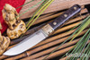 Bark River Knives: Kitsune Tanto - CPM 154 - Brass Bolster - Gray Maple Burl