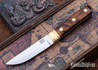 Bark River Knives: Kitsune Tanto - CPM 154 - Brass Bolster - Dark Curly Maple #2