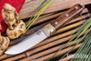 Bark River Knives: Kitsune Tanto - CPM 154 - Brass Bolster - Desert Ironwood - Black Liners #4