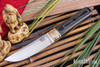 Bark River Knives: Kitsune Tanto - CPM 154 - Brass Bolster - Ranger Green & Black G-10 - Black Liners & Pins