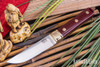 Bark River Knives: Kitsune Tanto - CPM 154 - Brass Bolster - Red G-10