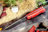 Bark River Knives: Bravo Necker 2 - CPM-S45VN - Firedog Canvas Micarta - Red Liners - Mosaic Pins