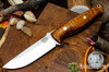 Bark River Knives: Gunny - PSB-27 - Dark Curly Maple - Brass Pins #1