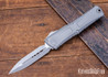 Microtech: Combat Troodon Gen III - Auto OTF - Double Edge - Apocalyptic STD Blade - Natural Clear Finish Aluminum Handle - 1142-10-APNC