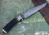 Jeff Murison Knives - Bowie - Stag - Damascus - Custom Leather Sheath