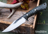 Lon Humphrey Knives: Parabellum - Forged 52100 - Curly Maple - Black Liners - LH10FJ025