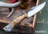 Lon Humphrey Knives: Parabellum - Forged 52100 - Box Elder Burl - Red Liners - LH10FJ133