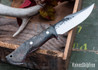 Lon Humphrey Knives: Parabellum - Forged 52100 - Box Elder Burl - Red Liners - LH10FJ137