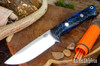Bark River Knives: Bravo 1 - CPM 154 - Rampless - Electric Phantasm Krakken Voodoo Resin - Blue  Liner