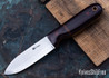L.T. Wright Knives: Bushcrafter - Double Red Micarta w/Bolsters - Polished - Natural Liners, Dividers & Pins - 01 Tool Steel - Scandi Ground