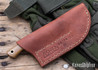 Lishen Knives: Northern Scalpel - Natural Canvas Micarta - Mosaic Pin - Blue Liners - LK05GJ028