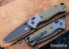 Benchmade Knives: 593BK PSK - AXIS Assisted Opening - Gray & OD Green G-10 - CPM-MagnaCut - Cobalt Cerakote