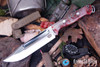 Bark River Knives: Squad Leader II - CPM 3V - Firegazer Krakken Voodoo Resin - Red Liners