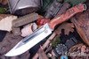 Bark River Knives: Squad Leader II - CPM 3V - Salmon Maple Burl - Mosaic Pins