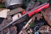 Bark River Knives: Squad Leader II - CPM 3V - Red Linen Micarta - Blue Liners - Mosaic Pins
