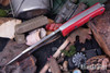 Bark River Knives: Squad Leader II - CPM 3V - Red Linen Micarta - Glow Liner - Hollow Pins