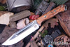 Bark River Knives: Squad Leader II - CPM 3V - Thuya Burl - Black Liners - Mosaic Pins