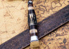 Alan Warren Custom Knives: #2606 Humpback Hunter - Sanbar Stag - Fossil Walrus, Ironwood Burl, Nickel Silver & Black G10 Accents - CPM 154