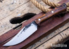 Lon Humphrey Knives: MiniGun - Forged 52100 - Desert Ironwood - Red Liners - LH14HJ123