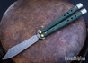 Benchmade Knives: 99-242 Necron - Gold Class Bali-Song - Jungle Wear Fat Carbon - Monarch Damasteel