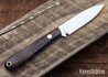 Lishen Knives: Orson - Desert Ironwood - Brass Pin - Blue Liners - LK17IJ014