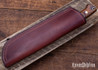 Lishen Knives: Bushdog - Desert Ironwood - Mosaic Pins - Blue Liners - LK17IJ034