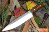 Bark River Knives: Aurora III - CPM 3V - Tan Burlap Micarta - Toxic Green Liners