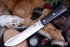 Bark River Knives: Mountain Man - 5" Blade - CPM 3V - Black Carbon Fiber - Blue Liners