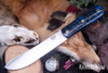 Bark River Knives: Mountain Man - 5" Blade - CPM 3V - Electric Phantasm Krakken Voodoo Resin - Blue Liner - Mosaic Pins