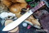 Bark River Knives: Mountain Man 8" - CPM 3V - Salmon & Cream Maple Burl - Mosaic Pins