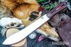 Bark River Knives: Mountain Man 8" - CPM 3V - Red & Black Linen Micarta - Red Liners - Hollow Pins